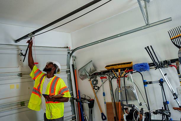 Professional Garage Door Panel Replacement technician working in Locust Valley, NY